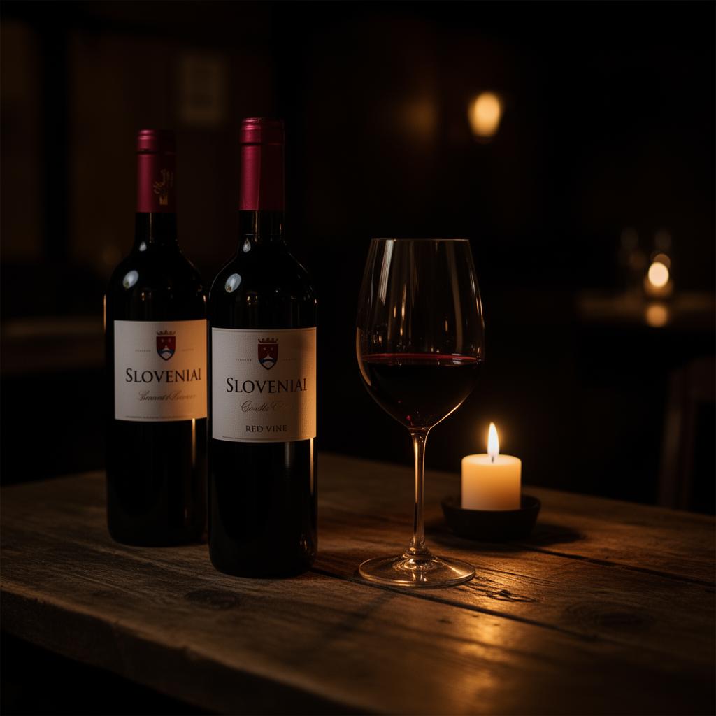 Slovensko vino in sveča